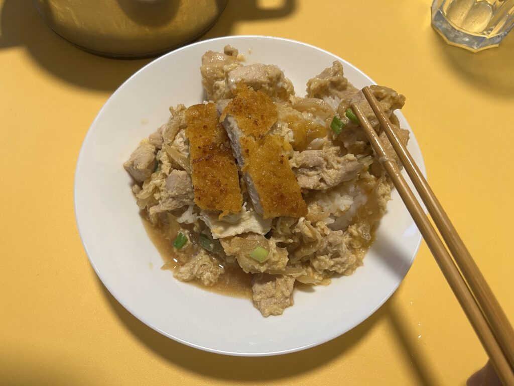 炸豬排親子丼